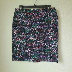 Talbots Womens Floral‎ Pencil Skirt Size 10P Petite Short  Multicolor Stretch